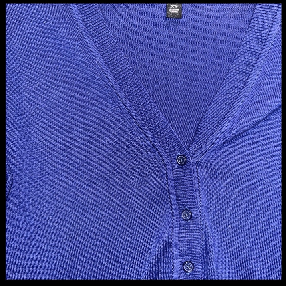 Banana Republic Blue Cardigan, Size XS Petite - Picture 6 of 7